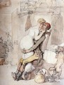 Ein Kuss in der Küche Karikatur Thomas Rowlandson